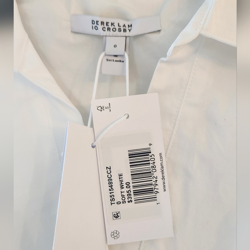 10 Crosby Derek Lam White Midi Dress - Perfect DERBY / Summer Dress - Picture 9 of 11